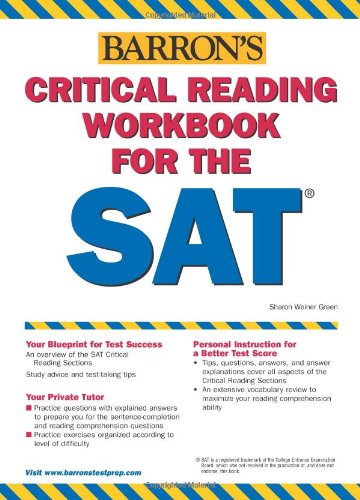 Beispielbild fr Critical Reading Workbook for the Sat zum Verkauf von Your Online Bookstore