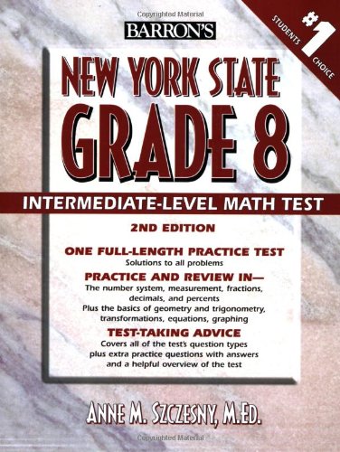 Beispielbild fr Barron's New York State Grade 8 Math Test zum Verkauf von Better World Books