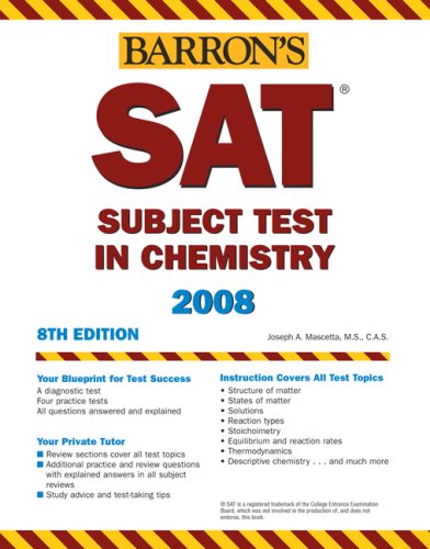 Stock image for SAT Subject Test in Chemistry (Barron's How to Prepare for the SAT) for sale by HPB-Red
