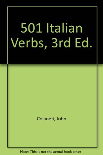 Beispielbild fr 501 Italian Verbs zum Verkauf von Better World Books