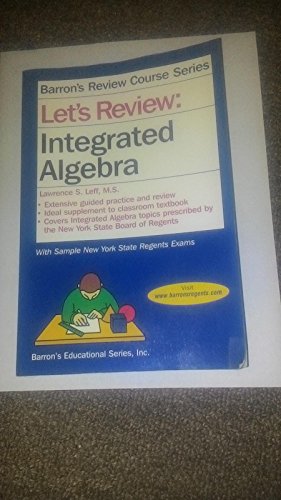 Beispielbild fr Let's Review: Integrated Algebra (Let's Review Series) zum Verkauf von Wonder Book