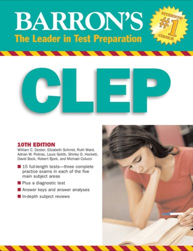 Stock image for Barron's CLEP (BARRON'S HOW TO PREPARE FOR THE CLEP COLLEGE-LEVEL EXAMINATION PROGRAM (BOOK ONLY)) for sale by Discover Books