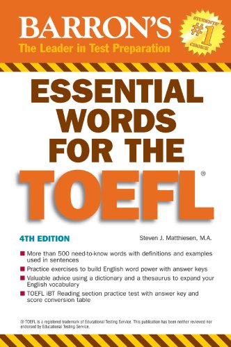 Imagen de archivo de Essential Words for the TOEFL a la venta por Better World Books: West