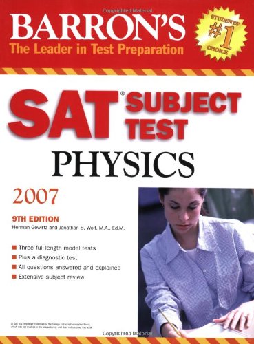 Beispielbild fr Barron's SAT Subject Test in Physics zum Verkauf von More Than Words