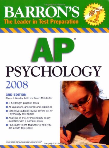 Beispielbild fr Barron's AP Psychology 2008 zum Verkauf von BookHolders