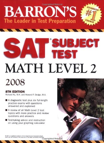 Imagen de archivo de Barron's SAT Subject Test Math Level 2, 8th Edition a la venta por SecondSale