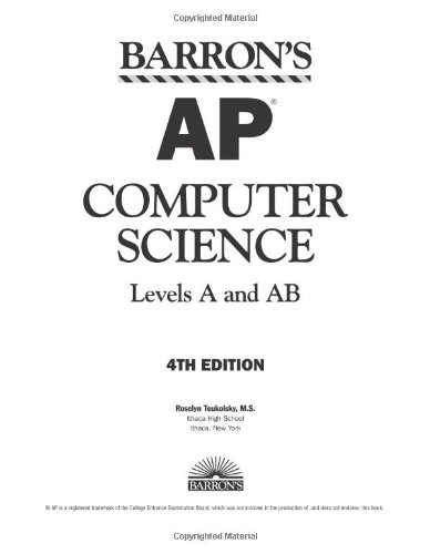 Beispielbild fr Barron's AP Computer Science : Levels A and AB zum Verkauf von Better World Books