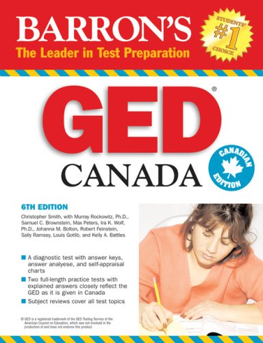Imagen de archivo de Barrons GED Canada: High School Equivalency Exam a la venta por Zoom Books Company