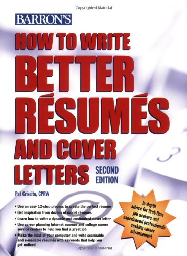 9780764139178: How to Write Better Resumes and Cover Letters