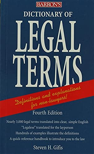 9780764139215: Dictionary of Legal Terms