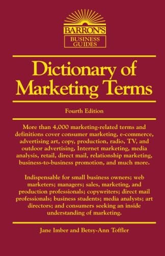 Dictionary of Marketing Terms (9780764139352) by Imber, Jane; Toffler, Betsy-Ann