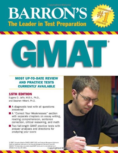 Imagen de archivo de Barron's GMAT: Graduate Management Admission Test a la venta por HPB Inc.