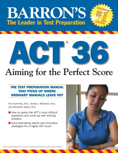 Beispielbild fr Barron's ACT 36: Aiming for the Perfect Score zum Verkauf von Wonder Book