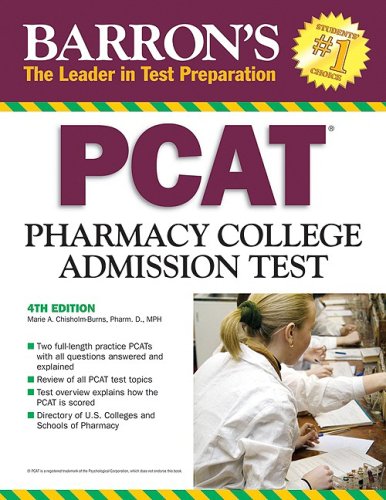 Stock image for Barron's PCAT: Pharmacy College Admissions Test (Barron's: The Leader in Test Preparation) for sale by Wonder Book