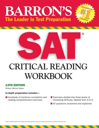 Stock image for Barron's Sat Critical Reading (Barron's: the Leader in Test Preparation) for sale by Irish Booksellers