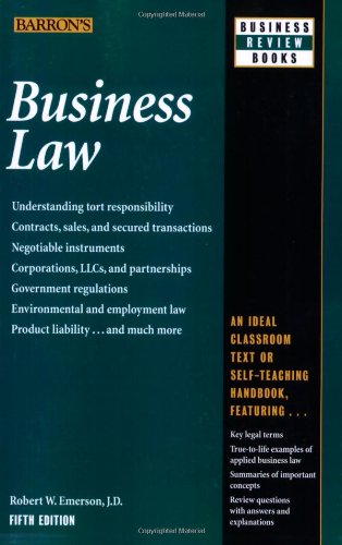 Imagen de archivo de Business Law (Barron's Business Review Series) a la venta por SecondSale
