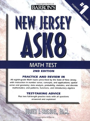 Imagen de archivo de New Jersey ASK8 Math Test (Barron's New Jersey Ask8 Math Test) a la venta por Ergodebooks