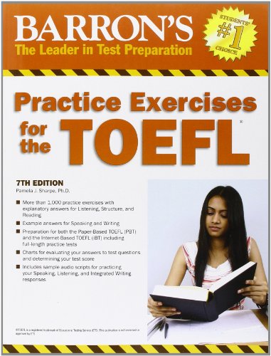 9780764145667: Barron's Practice Exercises for the TOEFL: Test of English As a Foreign Language: 7th Edition