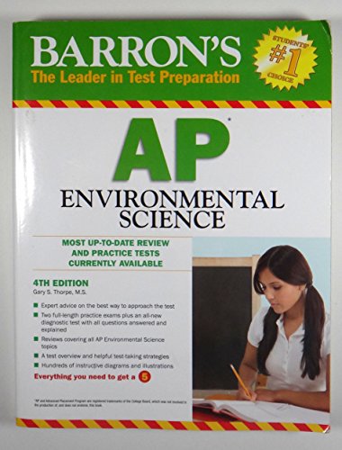Stock image for Barron's AP Environmental Science 4th Edition for sale by a2zbooks