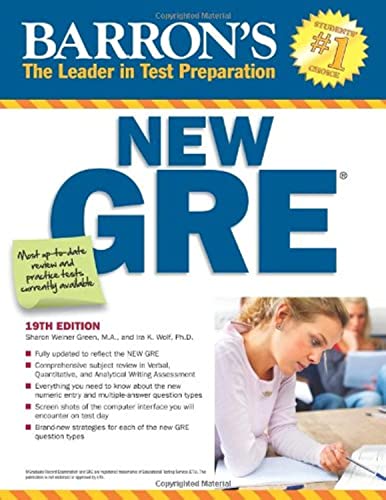 Stock image for Barron&#39;s New GRE: Graduate Record Examination (Barron&#39;s GRE) for sale by Wrigley Books