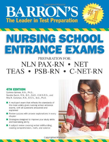 Beispielbild fr Barron's Nursing School Entrance Exams (Barron's Entrance Exams) zum Verkauf von Wonder Book