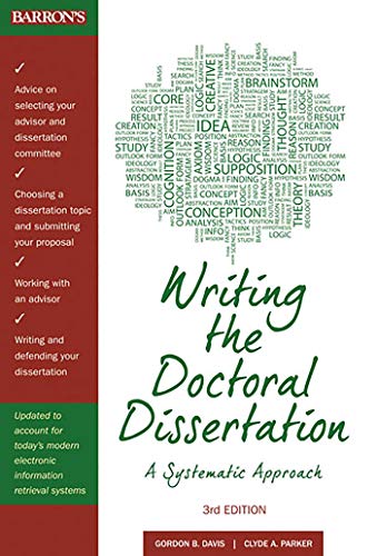 Imagen de archivo de Writing the Doctoral Dissertation: A Systematic Approach a la venta por BooksRun