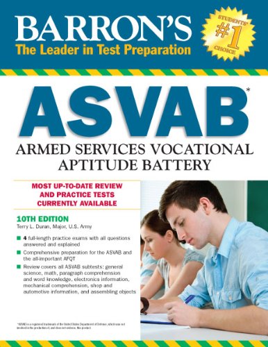 Beispielbild fr Barron's ASVAB: Armed Services Vocational Aptitude Battery zum Verkauf von Save With Sam