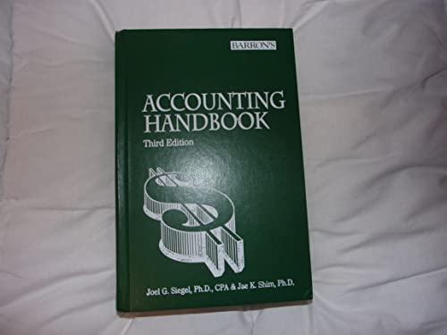 Imagen de archivo de Accounting Handbook (Barron's Accounting Handbook) a la venta por Wonder Book