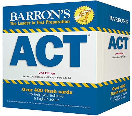 9780764167683: Barron's ACT Flash Cards: 410 Flash Cards to Help You Achieve a Higher Score (Barron's Test Prep)