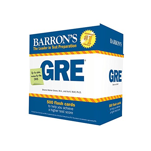 9780764167706: Barron's GRE Flash Cards: 500 Flash Cards to Help You Achieve a Higher Score