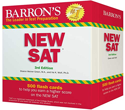 Stock image for Barron's NEW SAT Flash Cards: 500 Flash Cards to Help You Achieve a Higher Score (Barron's Test Prep) for sale by Ergodebooks