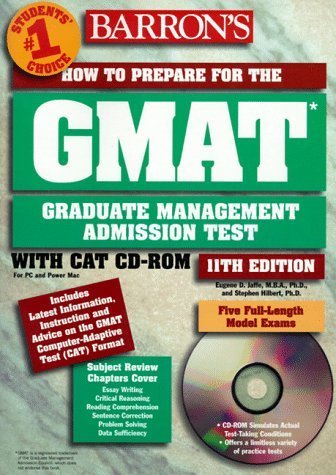 Beispielbild fr Barron's Gmat: How to Prepare for the Graduate for the Graduate Management Admission Test (Gmat) (Book and CD-Rom), 11th ed zum Verkauf von HPB-Red