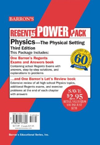 Physics Regents Power Pack (Barron's Regents NY) (9780764177309) by Lazar M.S., Miriam A.