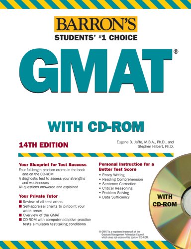 Beispielbild fr Barron's GMAT, 2008 with CD-ROM (Barron's How to Prepare for the Gmat Graduate Management Admission Test) 14th Edition zum Verkauf von The Media Foundation