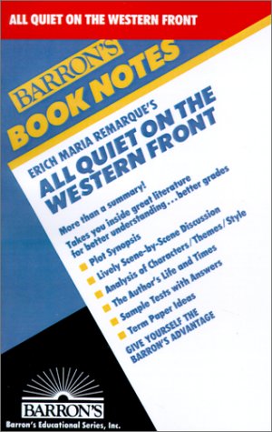 Stock image for All Quiet on the Western Front (Barron's Book Notes) for sale by Irish Booksellers