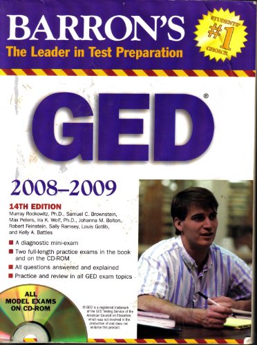 Barron's GED High School Equivalency Exam (9780764193224) by Rockowitz Ph.D., Murray; Brownstein, Samuel C.; Peters, Max; Wolf Ph.D., Ira K.