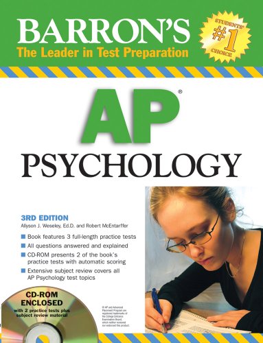 Imagen de archivo de Barron's AP Psychology (Book & CD-ROM) a la venta por Walker Bookstore (Mark My Words LLC)