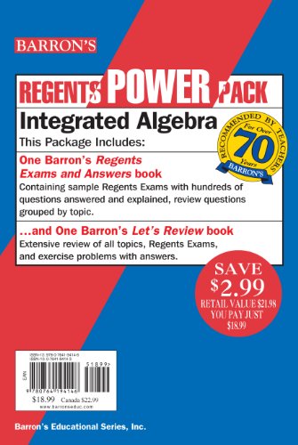 Stock image for Integrated Algebra Power Pack (Barron's Regents NY) for sale by GoldenWavesOfBooks