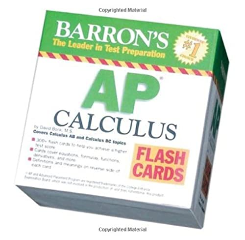 Beispielbild fr Barron's AP Calculus Flash Cards: Covers Calculus AB and BC topics (Barron's: The Leader in Test Preparation) zum Verkauf von HPB-Red
