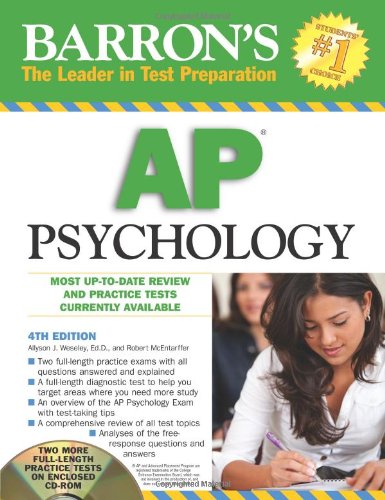 Beispielbild fr Barron's AP Psychology with CD-ROM zum Verkauf von BookHolders