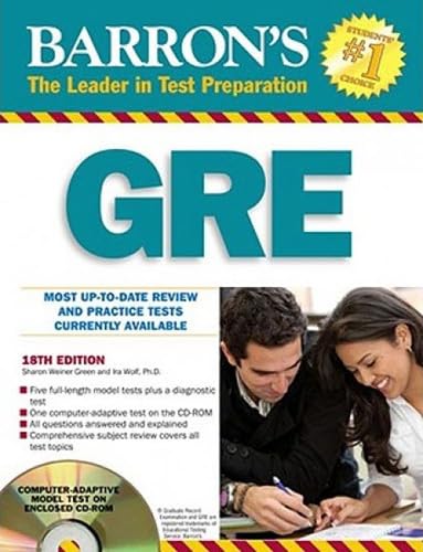 9780764195945: GRE Book + CD 18th edition (Barron's: The Leader in Test Preparation)