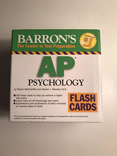 Stock image for Barron's AP Psychology Flash Cards (Barron's: the Leader in Test Preparation) for sale by HPB Inc.
