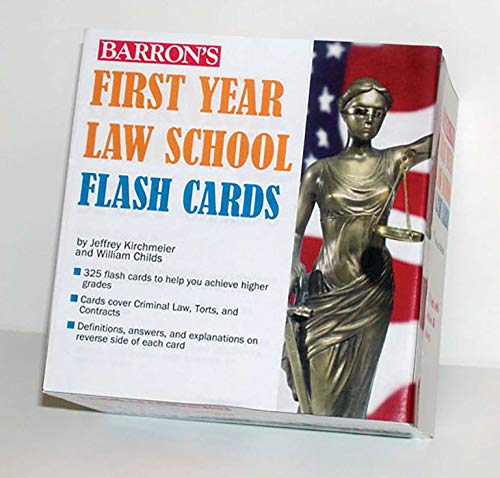 9780764196904: First Year Law School Flash Cards: 350 Cards with Questions & Answers (Barron's Test Prep)