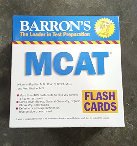 Barron's MCAT Flash Cards (9780764196928) by Kupillas, Lauren Marie; Drolet, Brian; Giovine, Matt