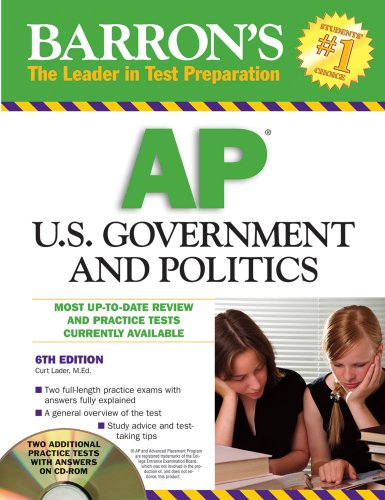 9780764197024: Barron's AP U.S. Government and Politics with CD-ROM