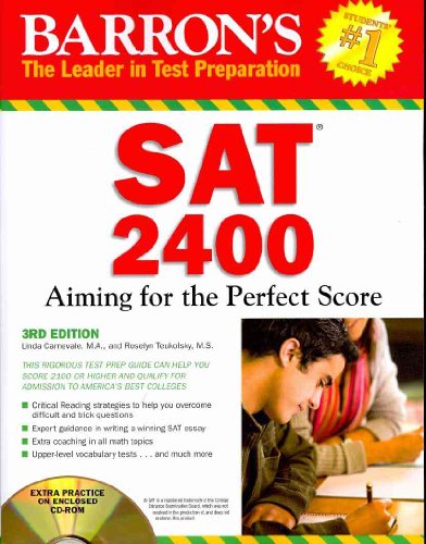 Stock image for Barron's SAT 2400: Aiming for the Perfect Score for sale by PAPER CAVALIER US