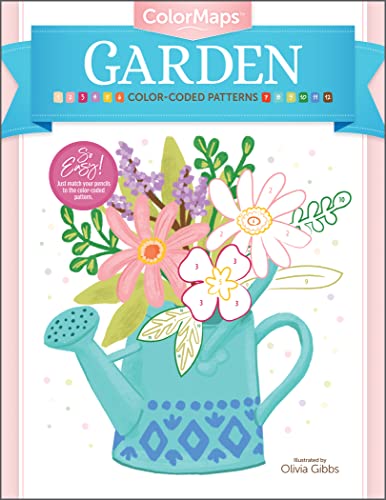 Beispielbild fr ColorMaps: Garden: Color-Coded Patterns Adult Coloring Book (ColorMaps, 5) zum Verkauf von Books From California