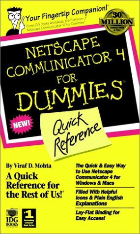 Netscape Communicator 4 for Dummies: Quick Reference (9780764500411) by Mohta, Viraf D.