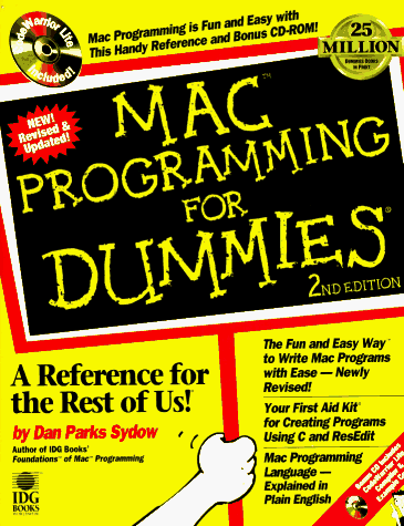 Mac Programming For Dummies (9780764500428) by Sydow, Dan Parks