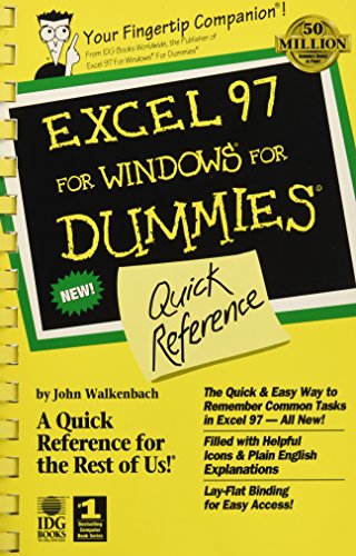 Imagen de archivo de Excel 97 Win For Dummies QRef a la venta por More Than Words